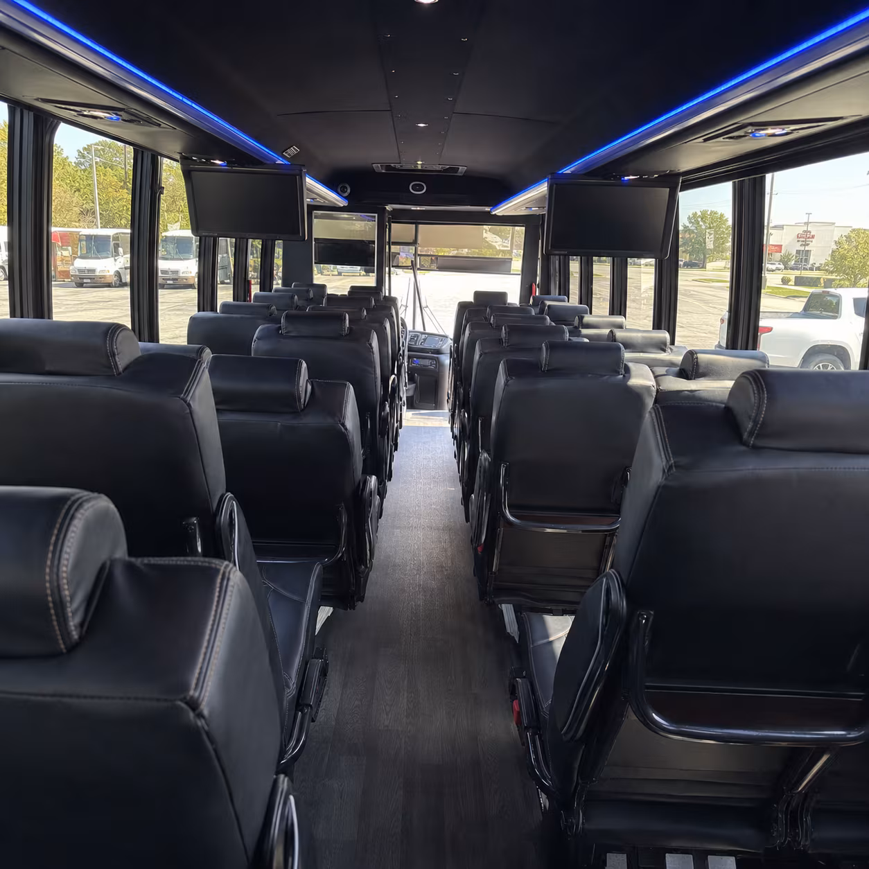 costa mesa 28 passenger minibus inside