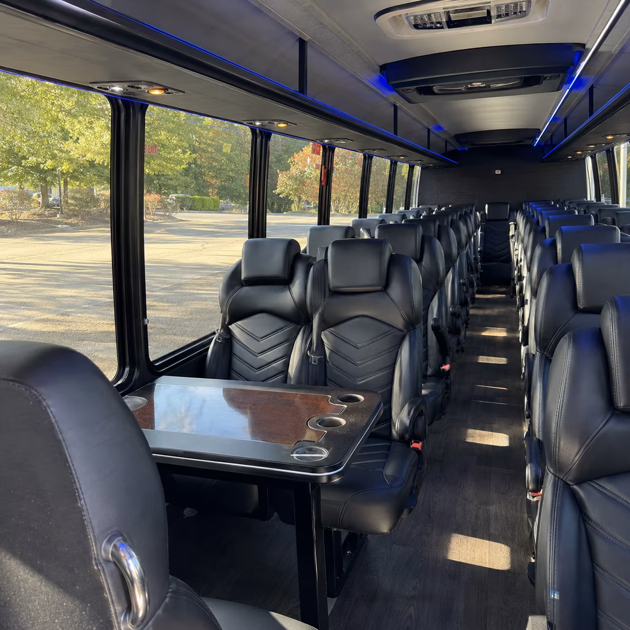 costa mesa 35 passenger minibus inside