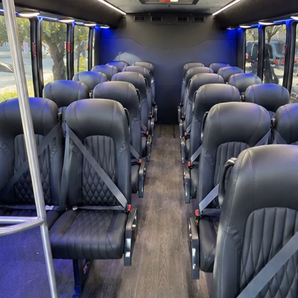 costa mesa 35 passenger minibus interior