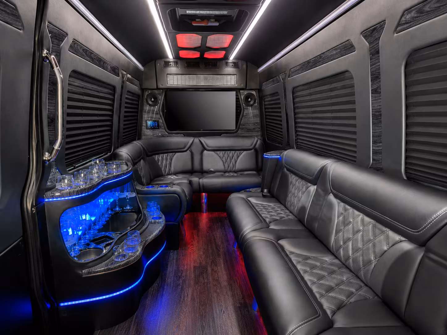 costa mesa 50 passenger party bus interior
