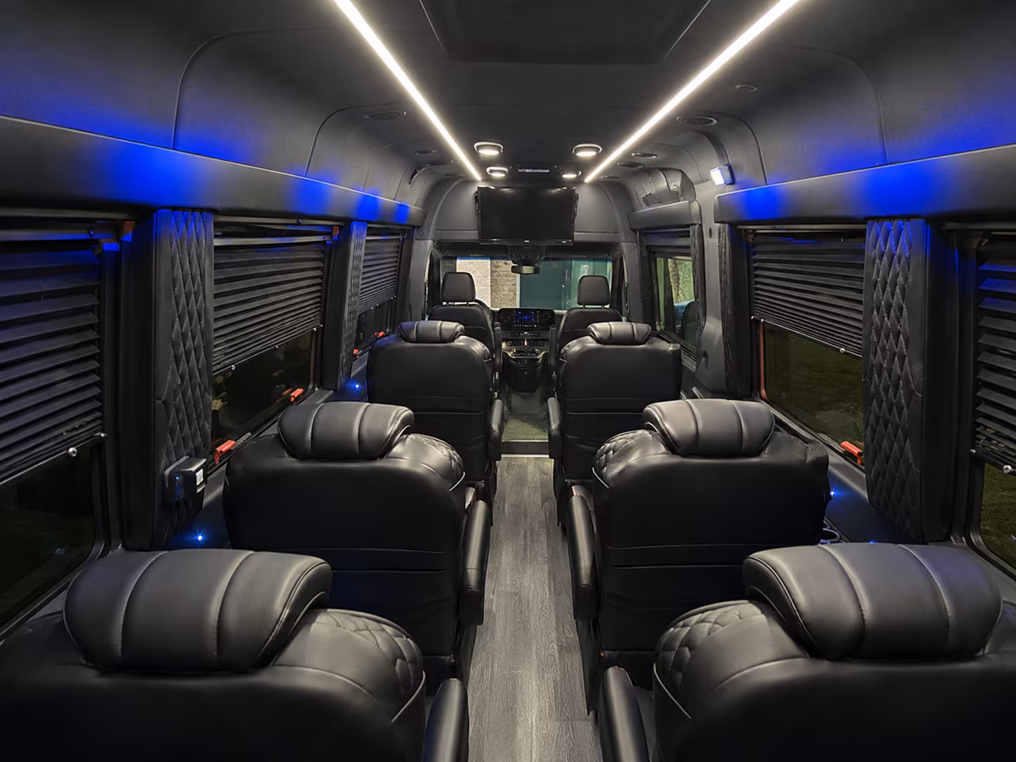costa mesa sprinter van with driver inside